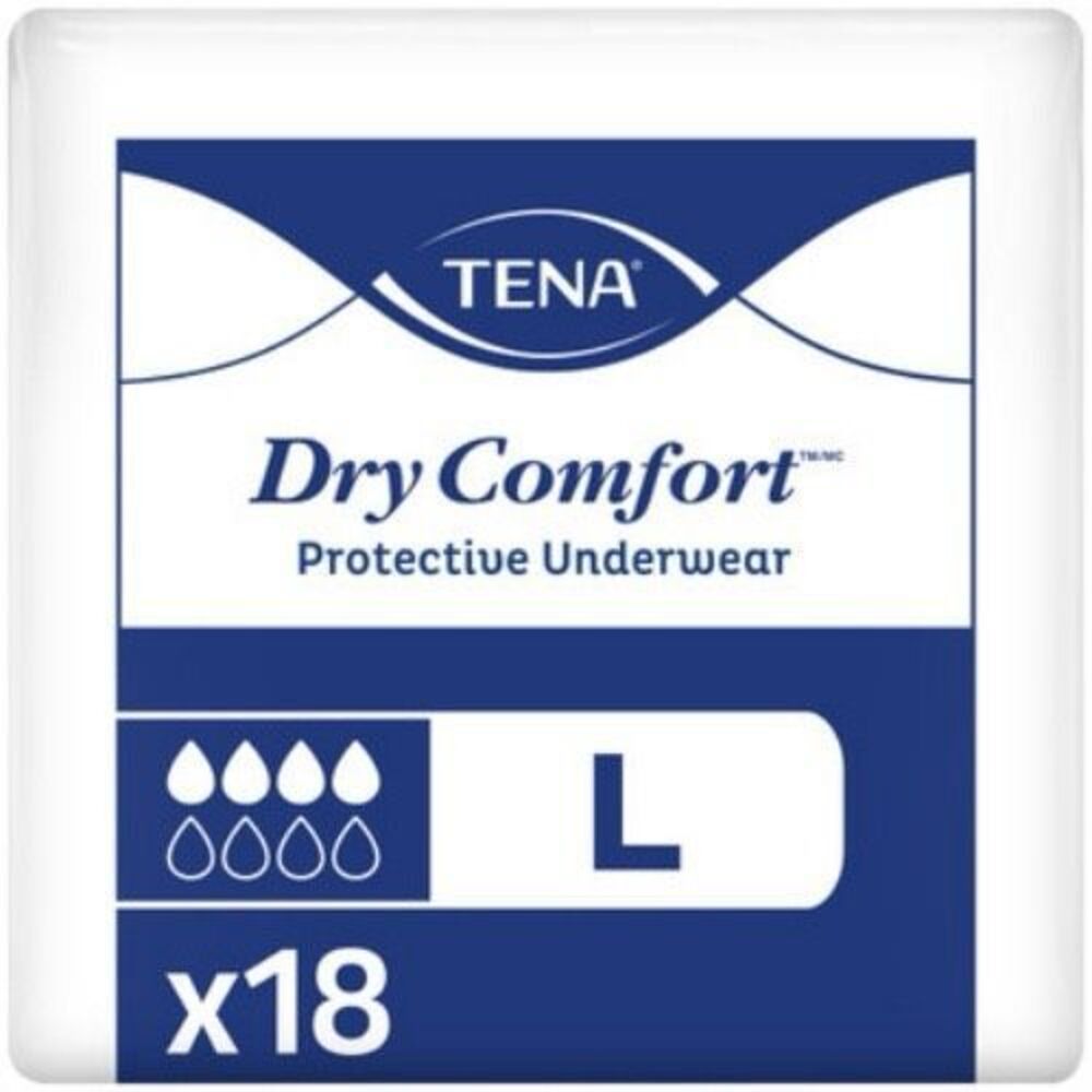 TENA Dry Comfort Protective Incontinence Pull-Up Underwear Size Large